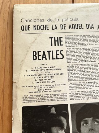Vinilo The Beatles - Que noche la de aquel día