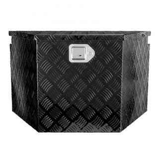 Caja de Lengua de Remolque, Caja de Herramientas de Placa de Diamante de Aleación de Aluminio, Caja de Almacenamiento de Remolque de Servicio Pesado con Cerradura y Llaves, Caja de Lengua de Remol...