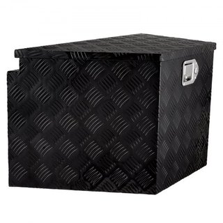 Caja de Lengua de Remolque, Caja de Herramientas de Placa de Diamante de Aleación de Aluminio, Caja de Almacenamiento de Remolque de Servicio Pesado con Cerradura y Llaves, Caja de Lengua de Remol...