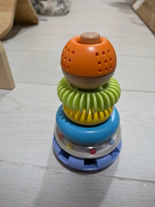 Juego aros apilables madera