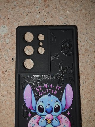 Cover Samsung S24 Ultra Stitch con Donut Glitter