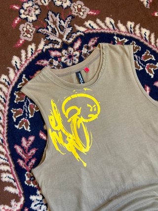Camiseta sin mangas El Niño Y2K caqui Talla L