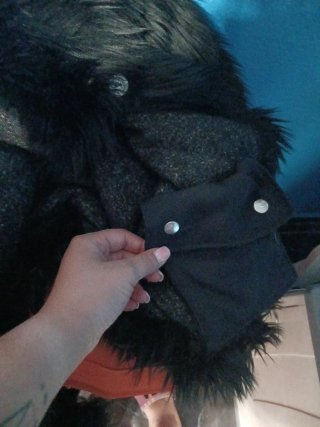 Chaqueta de mujer ,negra de pelitos, otoño , L,M