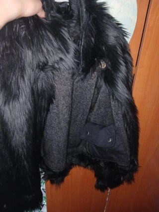 Chaqueta de mujer ,negra de pelitos, otoño , L,M