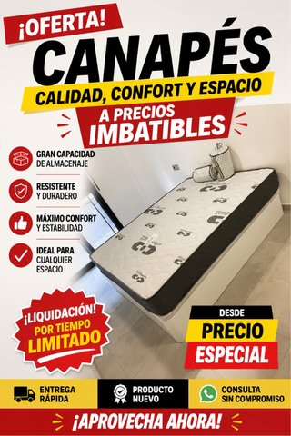 Canapé con Colchón Nuevo