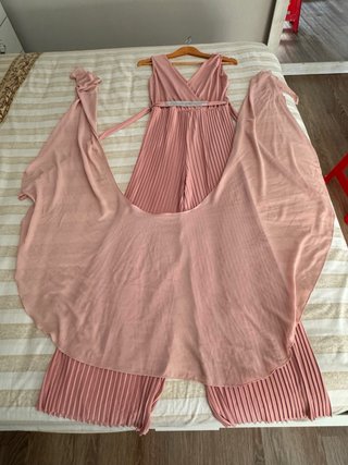 Mono elegante rosa palo con chal