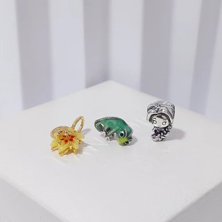 Charms Pandora Rapunzel (Flor, Camaleón, Princesa)