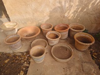 Macetas de cerámica terracota