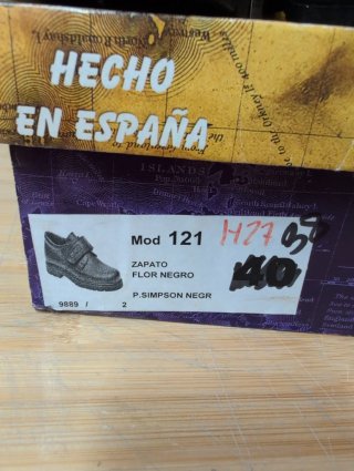 Zapatos colegial negros velcro