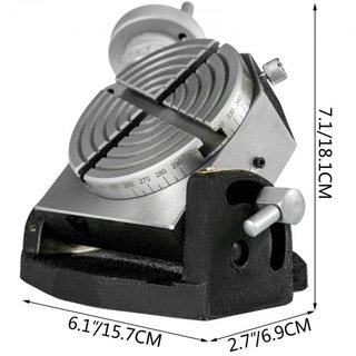 Mesa Rotativa de 4 PULGADAS/100 MM Mesa Rotativa Horizontal Vertical de 4 Ranuras para Máquina Fresadora MT-2 Mesa Rotativa para Fresado Mesa Rotativa de Precisión de 360 Grados para Fresado Prens...