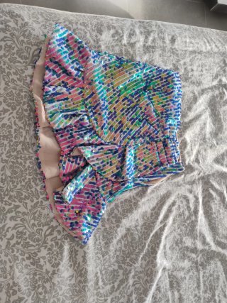 Falda Zara Lentejuelas Multicolor Talla XS