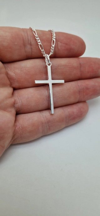 CADENA Y CRUZ DE PLATA
