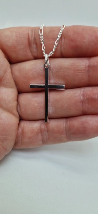 CADENA Y CRUZ DE PLATA