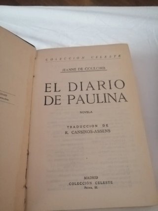 Novela El Diario de Paulina de Jeanne de Coulomb