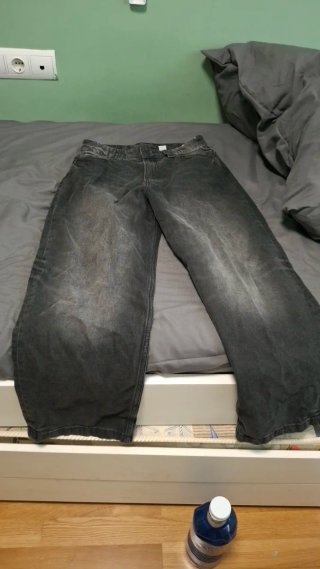 Pantalones Baggy Bershka Gris Talla niño 11-12