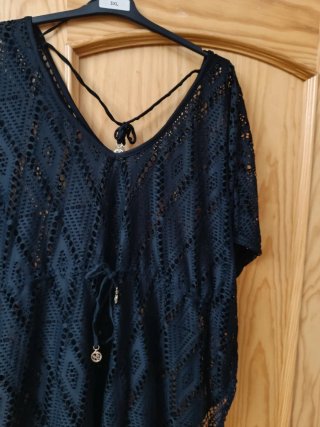 Vestido playero negro talla 50/52