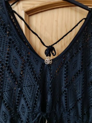 Vestido playero negro talla 50/52