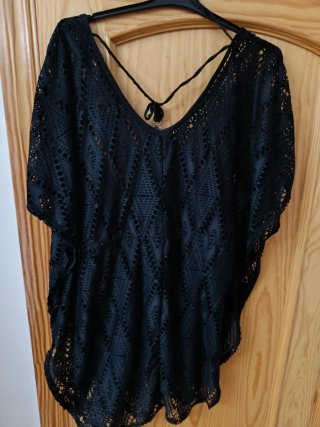 Vestido playero negro talla 50/52