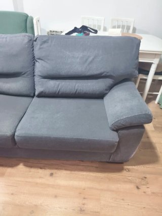 Sofá modular gris de tela