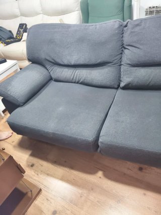Sofá modular gris de tela