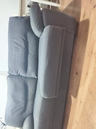 Sofá modular gris de tela