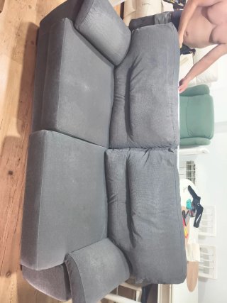 Sofá modular gris de tela