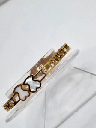 Pulsera Osito Baño Oro Acero Quirúrgico
