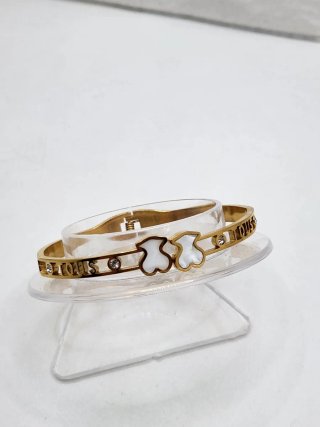Pulsera Osito Baño Oro Acero Quirúrgico