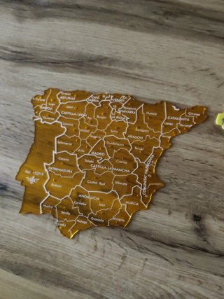 Plantillas Mapas España Plástico 3 Unidades