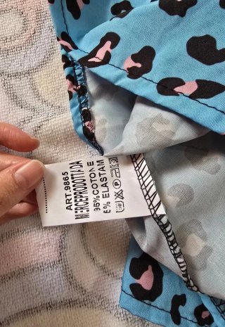 Camiseta Lencera Animal Print Azul y Rosa