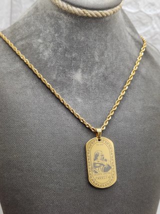 Medalla Parrita Acero Quirúrgico Chapado Oro