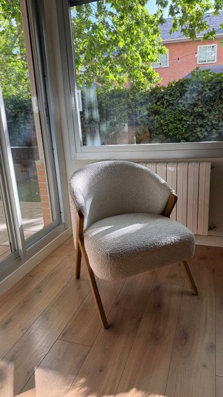 Butaca diseño Zara Home tela y madera