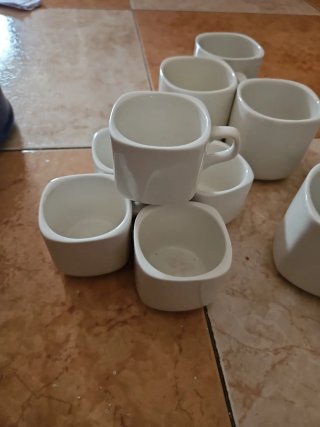 Juego de 10 tazas de porcelana