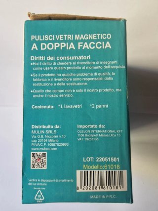 Limpiacristales magnético de doble cara