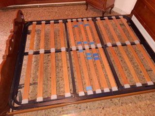 Cama madera + somier articulado 135x190