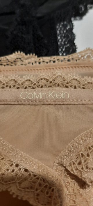 Slip Brasiliana Calvin Klein Beige Nero m.