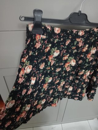 Gonna corta floreale Onyx