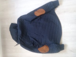 Chaqueta acolchada Zara azul y roja