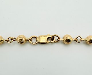 Cadena Bolas de oro de 18k, 12.42 g, 52.5 cm.