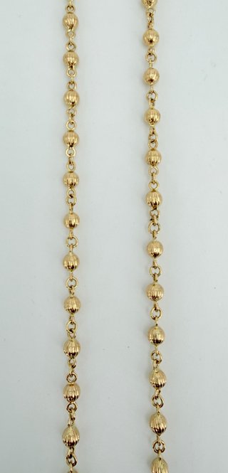 Cadena Bolas de oro de 18k, 12.42 g, 52.5 cm.