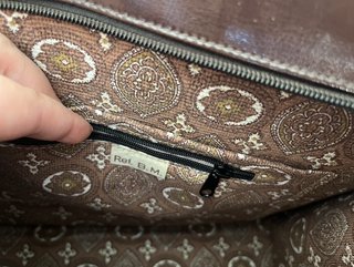 Bolso vintage negro y marrón años 60 70