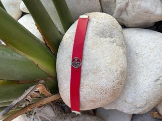 Pulsera Piel Roja Árbol de la Vida