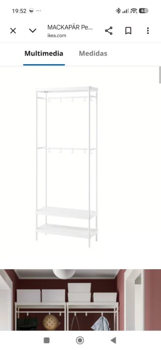 Perchero Zapatero Mackapar Blanco Ikea