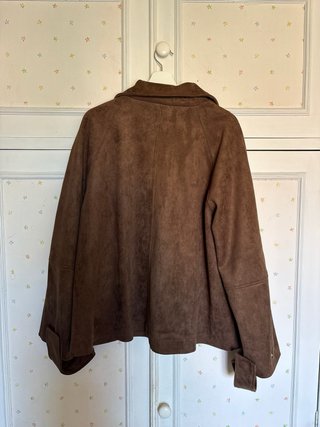 Chaqueta efecto ante Zara marrón