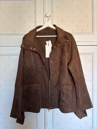 Chaqueta efecto ante Zara marrón