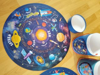 2 Puzzles de Planetas y Mapa del Mundo