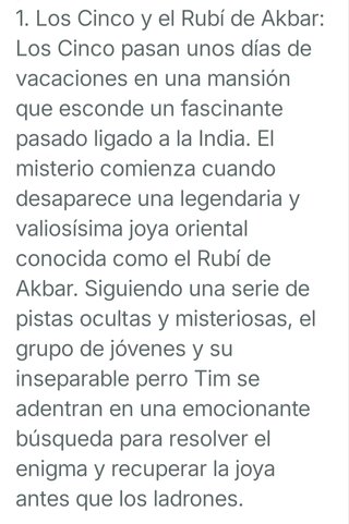 Libro: Los Cinco y El Rubí de Akbar / Los Cinco y.
