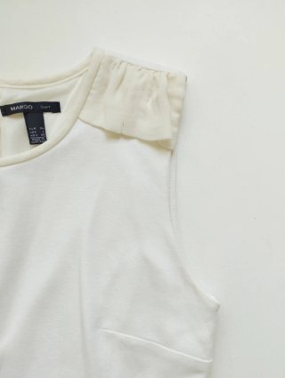 Vestido Mango sin mangas blanco