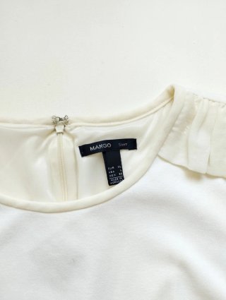Vestido Mango sin mangas blanco