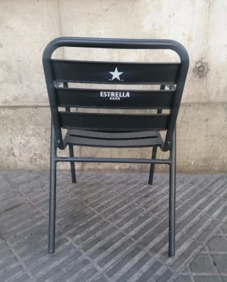 Pack 4 Sillas Metal Negras.